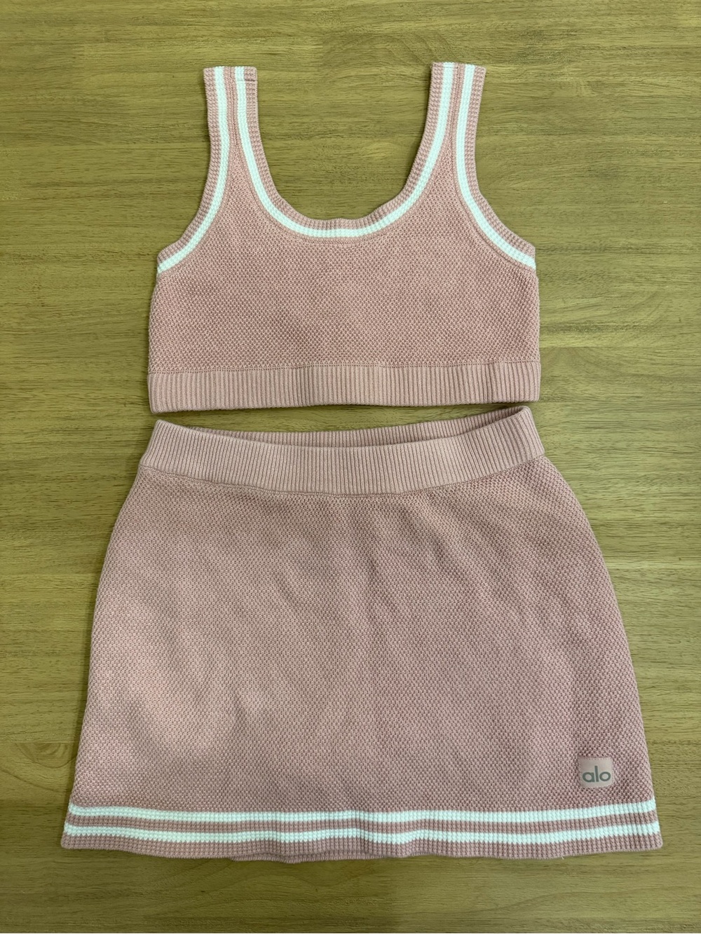ALO tennis club ballet pink set